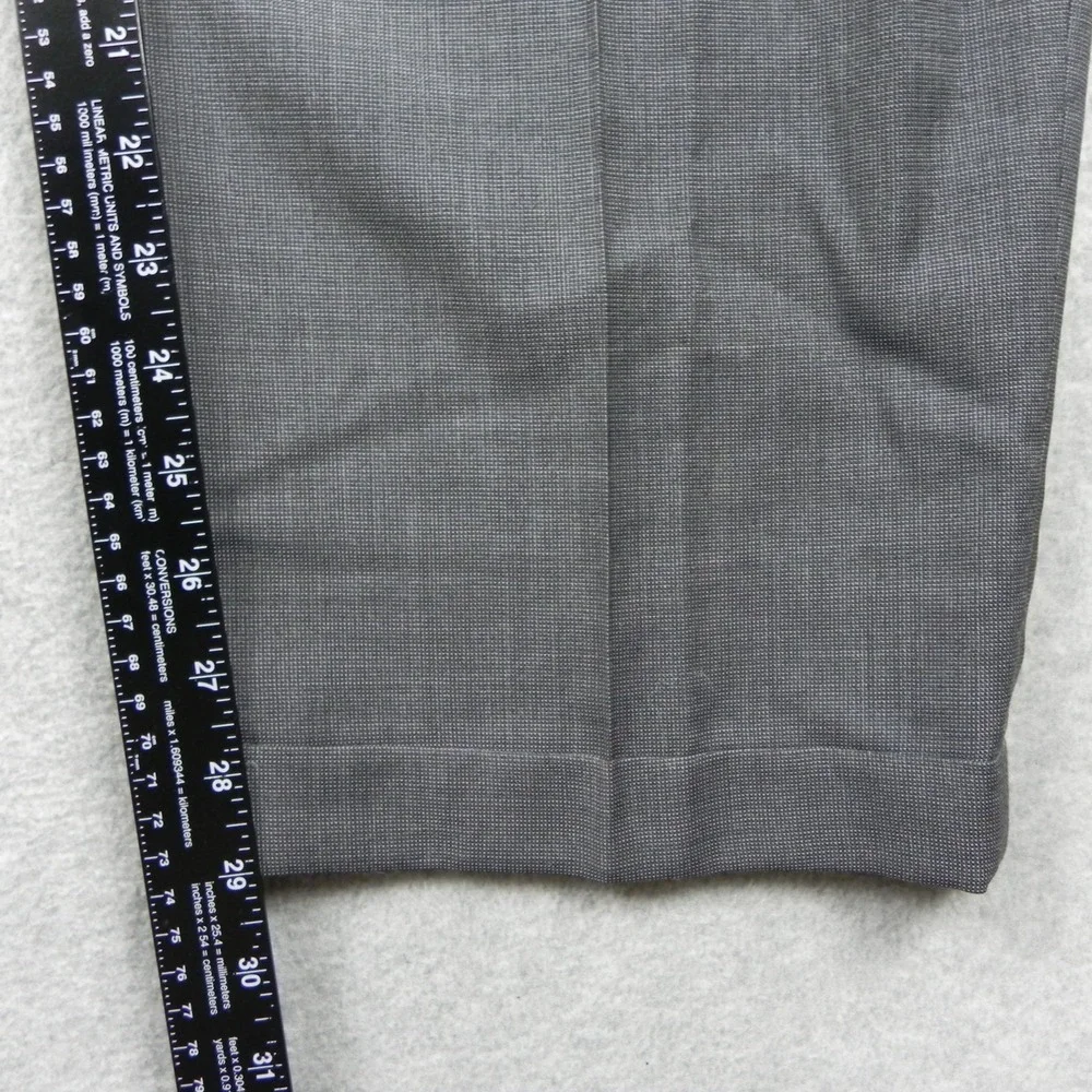 Jos A Bank Pants Mens 42x29 Travelers Wool Dress Slacks Suit Formal Pleated Gray